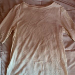 white half sleeve top